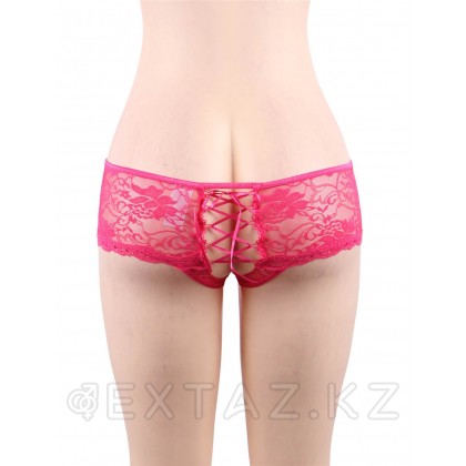 Трусики на завязках с доступом розовые (размер 3XL-4XL) от sex shop Extaz фото 2