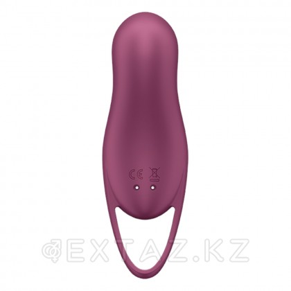Клиторальный стимулятор с вибрацией Pocket Pro 1 от Satisfyer бордовый от sex shop Extaz фото 4