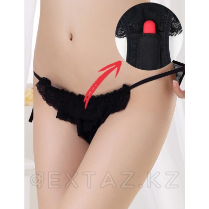 Трусики для вибропули на завязках (OS) от sex shop Extaz фото 3