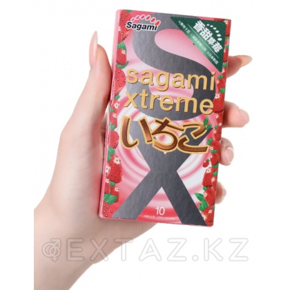 Презервативы Sagami xtreme strawberry 10 шт. от sex shop Extaz фото 3