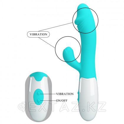 Бирюзовый вибратор-кролик Snappy (19) от sex shop Extaz фото 8