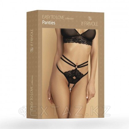 Черные трусики с доступом и переплетением лент сзади (Easy to love) (L/XL; 46-48) от sex shop Extaz фото 3