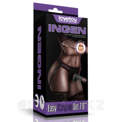 Страпон на трусиках Ingen (18*3,6 см.) в чёрном цвете от sex shop Extaz