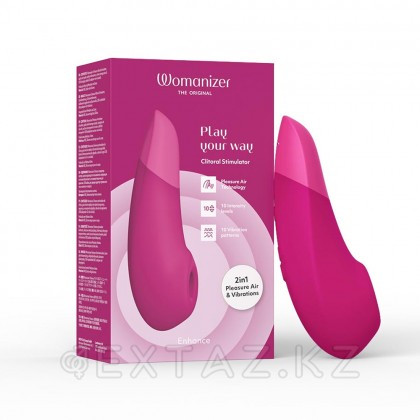 Бесконтактный клиторальный стимулятор Womanizer Enhance Vibrant Pink от sex shop Extaz