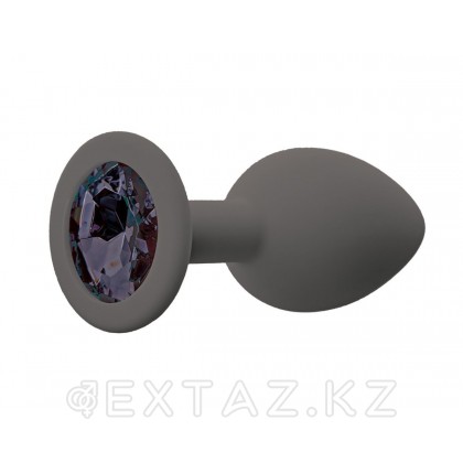 Анальная пробка с черным кристаллом Gamma, цвет графитовый (CORE) (S) от sex shop Extaz фото 2