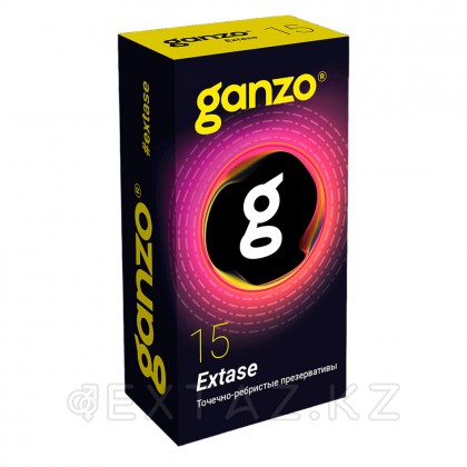 Презервативы GANZO Extase, точечно-ребристые, 15 шт от sex shop Extaz