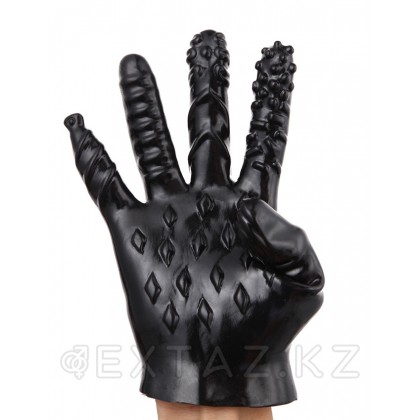 Перчатка для стимуляции Fuck fingers (черная) от sex shop Extaz