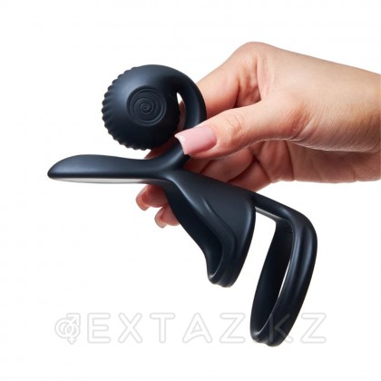 Стимулятор для пар в виде эрекционного кольца SVibe Snail JOVI черный от sex shop Extaz фото 6