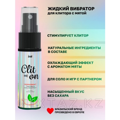 Intt Clit Me On Peppermint - Охлаждающий жидкий вибратор для клитора с мятным вкусом, 12 мл от sex shop Extaz фото 4