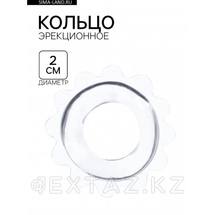 Эрекционное кольцо с рельефом прозрачное Оки Чпоки, D 2 см от sex shop Extaz фото 5