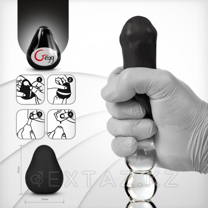 Gvibe Gegg Black - яйцо-мастурбатор, 6.5х5 см. черный от sex shop Extaz фото 2