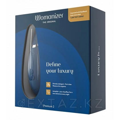 Бесконтактный клиторальный стимулятор Womanizer Premium 2 Blueberry от sex shop Extaz фото 5