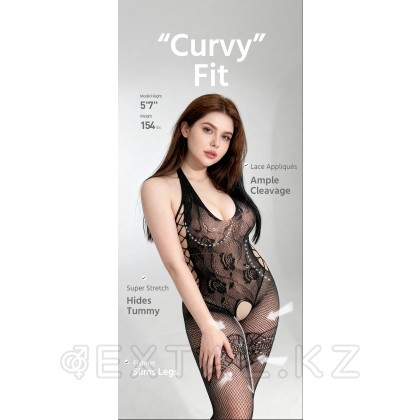 Бодисетка Drywell с кружевным узором «роза» (S-M) от sex shop Extaz фото 4