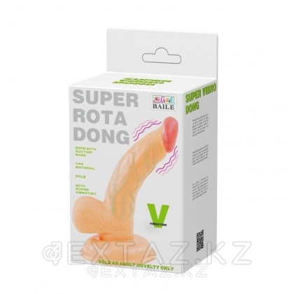 Вибратор-реалистик на присоске Super Rota Dong (14,5×3,2 см) от sex shop Extaz фото 9