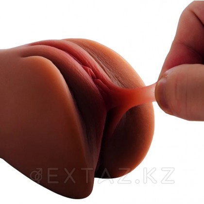 Мастурбатор в виде вагины, компактный (коричневый) от sex shop Extaz фото 7