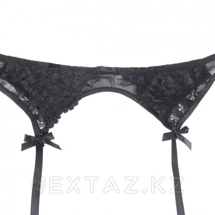 Трусики и пояс для чулок с ремешками черные Sexy Exquisite Lace (XL-2XL) от sex shop Extaz фото 9