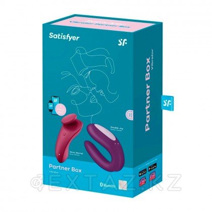 Набор вибростимуляторов Satisfyer Partner Box 1: вибровкладка в трусики Sexy Secret+ вибратор для пар Double joy от sex shop Extaz фото 14