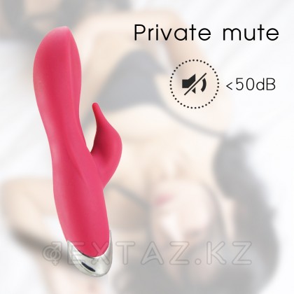 Вибратор с клиторальным стимулятором розовый от sex shop Extaz фото 6