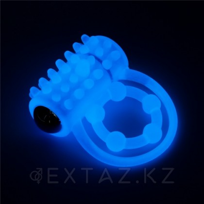 Двойное эрекционное кольцо с вибрацией Lumino Play (светится в темноте) от sex shop Extaz фото 7