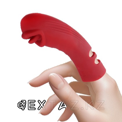 Силиконовый вибратор на палец с дополнительной стимуляцией от sex shop Extaz фото 8