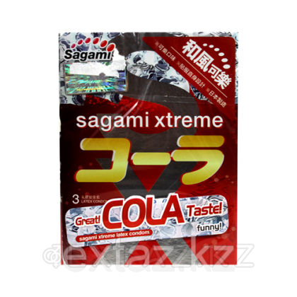 Презервативы SAGAMI Xtreme Cola 3шт. латексные со вкусом колы от sex shop Extaz