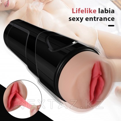 Реалистичный мастурбатор в тубе Dot с вибрацией от sex shop Extaz фото 5