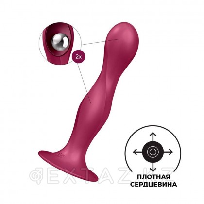 Утяжелённый фаллоимитатор Satisfyer Double Ball-R (17,9×7,6 см) бордовый от sex shop Extaz