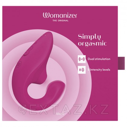 Бесконтактный клиторальный стимулятор Womanizer Blend, малиновый от sex shop Extaz фото 2