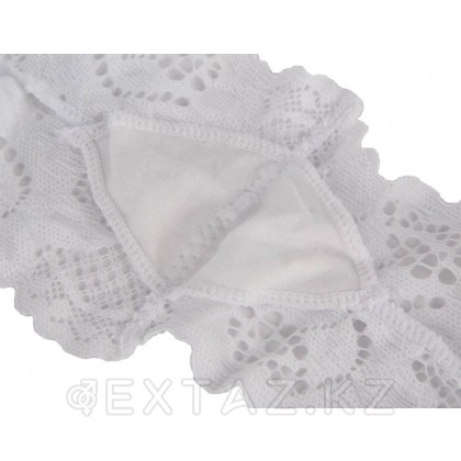 Трусики-шортики кружевные белые (XL-2XL) от sex shop Extaz фото 8