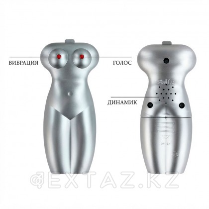 Двойной мастурбатор с вибрацией и голосовым сопровождением Temptation от sex shop Extaz фото 6