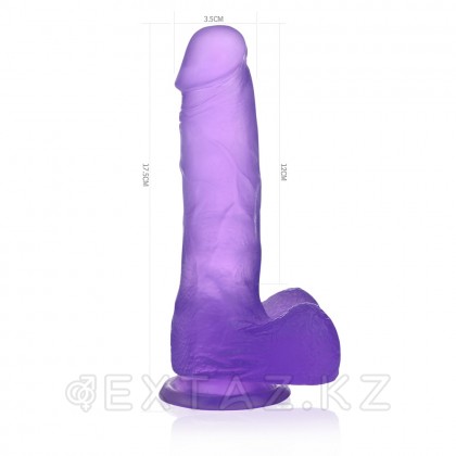 Полупрозрачный фаллоимитатор - medium purple (17.Φ3.5)  от sex shop Extaz фото 3