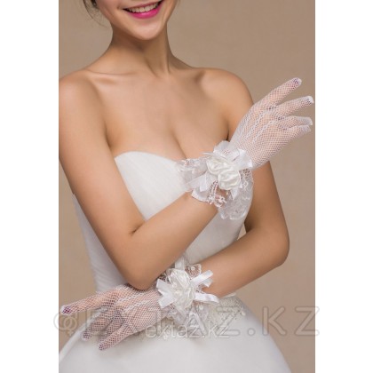 Перчатки свадебные с бантом от sex shop Extaz