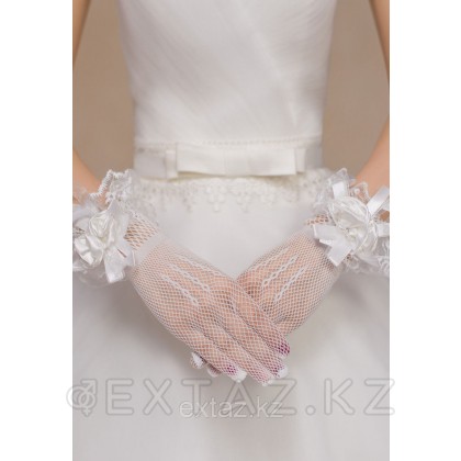 Перчатки свадебные с бантом от sex shop Extaz фото 2