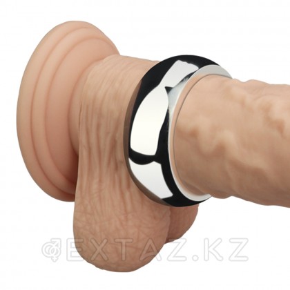 Металлическое эрекционное кольцо на пенис и мошонку от sex shop Extaz фото 2