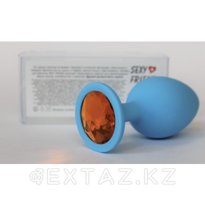 Анальная втулка силиконовая (синяя/оранжевый; L95 -D40 мм) от sex shop Extaz фото 5