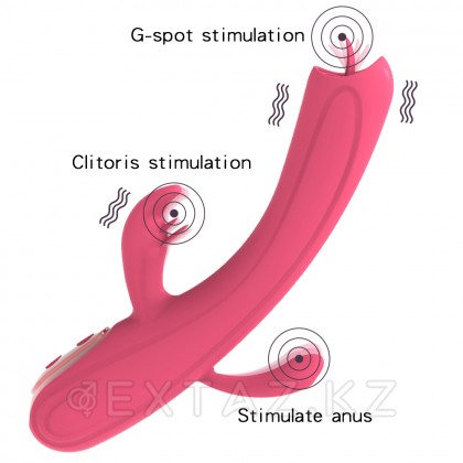 Вибратор с тройной стимуляцией клитора, точки G и ануса от sex shop Extaz фото 7