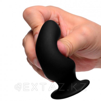 Мягкая гибкая анальная пробка Squeeze-It Silicone Anal Plug Small, S, черный, 9х5.1 см от sex shop Extaz фото 5