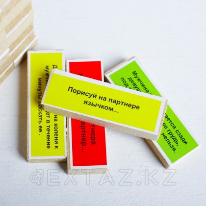 Падающая башня дженга, настольная игра для взрослых, с заданиями, 54 бруска, 18×6.5 см от sex shop Extaz фото 3