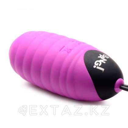 Ребристое виброяйцо Bang! 28X Ribbed Silicone Egg с дистанционным управлением, фиолетовый, 7х3 см от sex shop Extaz фото 4