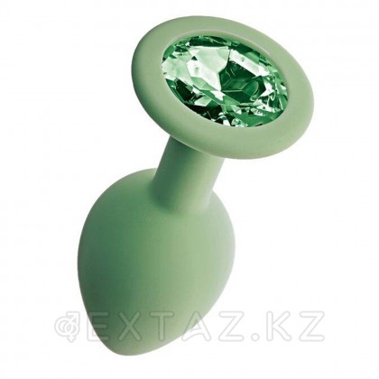 Анальная пробка с зеленым кристаллом Gamma, цвет салатовый (CORE) (M) от sex shop Extaz