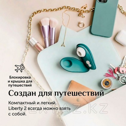 Бесконтактный клиторальный стимулятор Womanizer Liberty 2, темно-бирюзовый от sex shop Extaz фото 10
