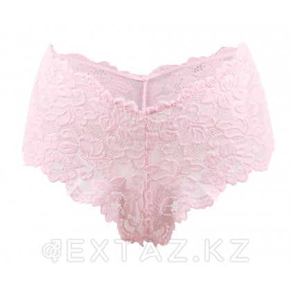 Трусики-шортики кружевные розовые (XL-2XL) от sex shop Extaz фото 3