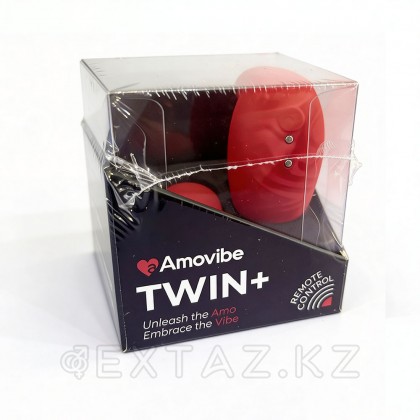 Вибратор для пар TWIN+ с управлением через приложение от Amovibe красный от sex shop Extaz фото 4