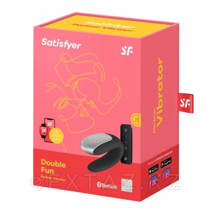 Смарт вибратор для пар Satisfyer Double Fun Connect App, черный от sex shop Extaz фото 11