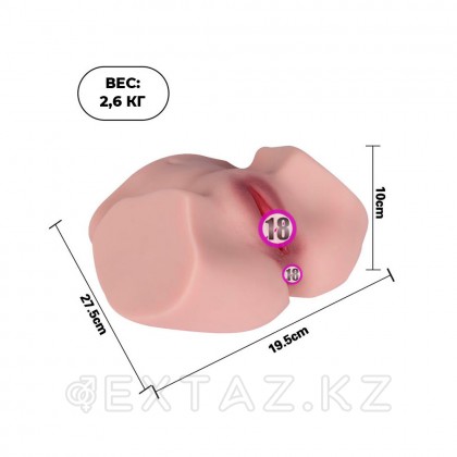 Реалистичный двойной мастурбатор Thulma, вагина+анус от sex shop Extaz фото 2