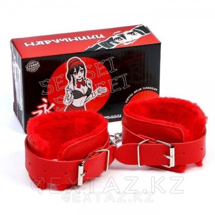 Аксессуар для карнавала- красные наручники от sex shop Extaz фото 2