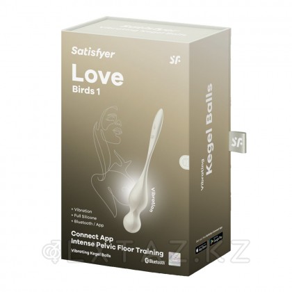 Тренажер для интимных мышц с вибрацией Satisfyer Love Birds 1 белый (Connect App) от sex shop Extaz фото 3