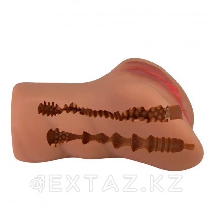 Реалистичный двойной мастурбатор Caroline, вагина и анал от sex shop Extaz фото 5