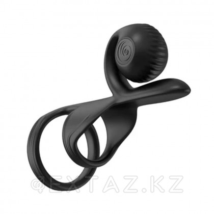 Стимулятор для пар в виде эрекционного кольца SVibe Snail JOVI черный от sex shop Extaz