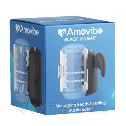 Инновационный робот-мастурбатор Black Knight с массажем бусинами от Amovibe от sex shop Extaz фото 15